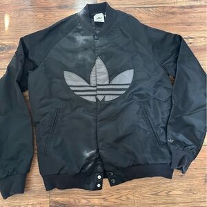 Adidas Originals Black Trefoil Bomber Jacket Size Small – Streetwear Classic